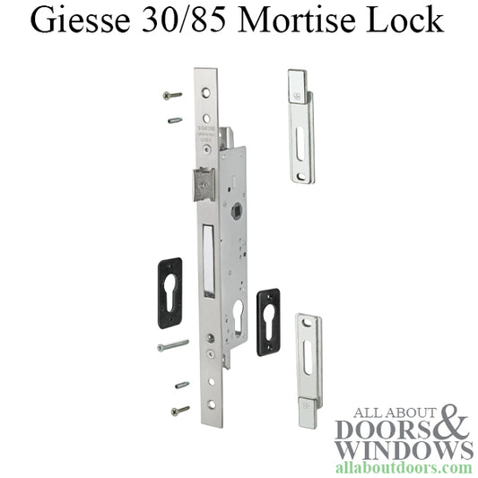 Giesse 30/85 Mortise Lock, Top - Bottom Locking, 1-3/16" (30mm) Backset