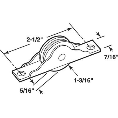 Rollers, Sliding Door, 1-3/16 inch O.D., Nylon - Rollers, Sliding Door, 1-3/16 inch O.D., Nylon