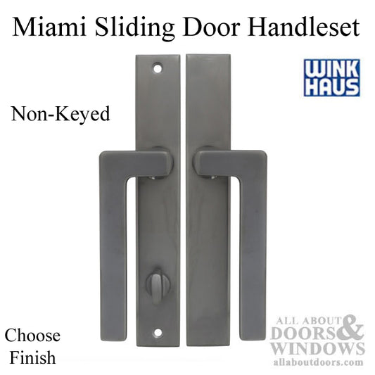 Miami Style Sliding Patio Door Handle Set Non Keyed Left Hand