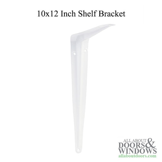 10 x 12 Inch Shelf Bracket - White