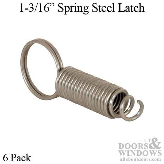 Spring Latch - 1-3/16 In - Stainless - 6pack