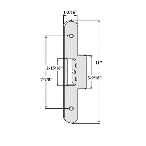 Andersen Tribeca Strike Plate Cover - White - Andersen Tribeca Strike Plate Cover - White