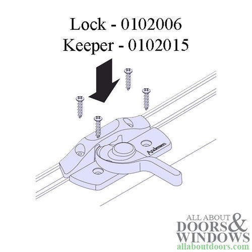 Andersen Screw Pack for 400 Series Woodwright Sash Lock & Keeper - Stone - Andersen Screw Pack for 400 Series Woodwright Sash Lock & Keeper - Stone