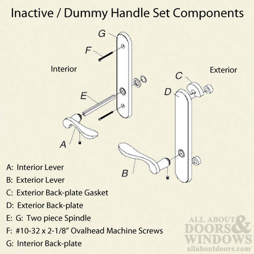 Marvin Inactive / Dummy Trim for Passive door - Oil Rubbed Bronze - Marvin Inactive / Dummy Trim for Passive door - Oil Rubbed Bronze