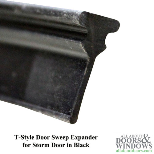 Storm Door Sweep, T-shape - Black - Storm Door Sweep, T-shape - Black