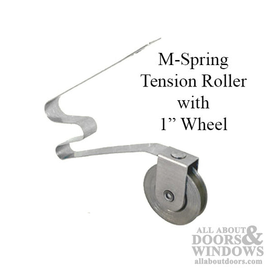 M-Spring Tension Roller with 1 Inch Steel Wheel for Sliding Screen Door