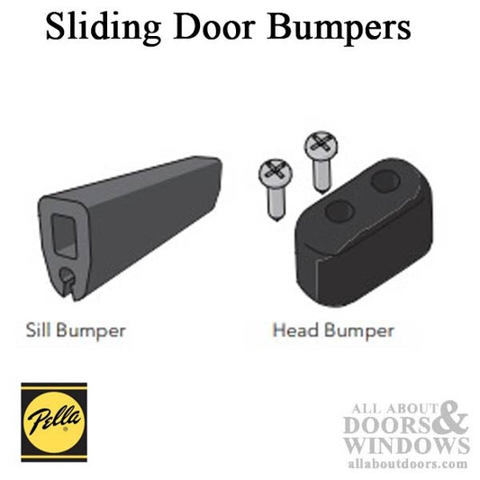 Pella Patio Door Bumper Set - Black (Head & Sill)