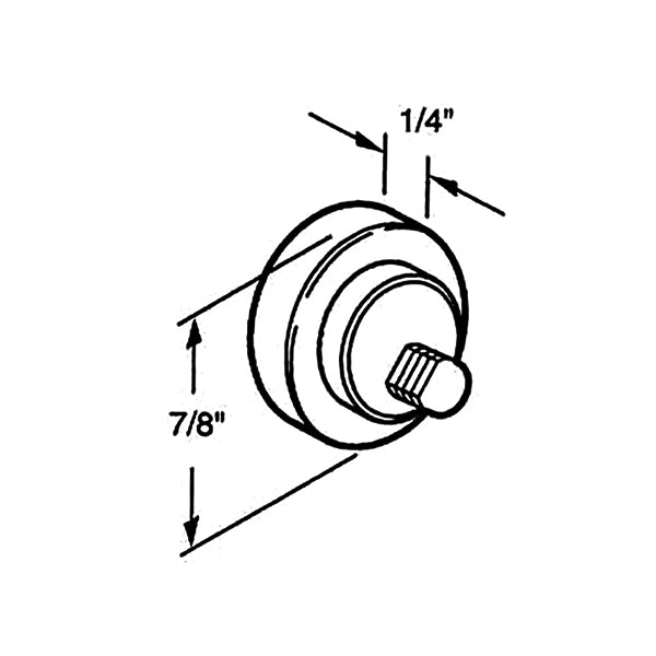 Shower Door Roller, 7/8 x 1/4 Flat Nylon Bearing  w/ Adjustable Washers - Shower Door Roller, 7/8 x 1/4 Flat Nylon Bearing  w/ Adjustable Washers