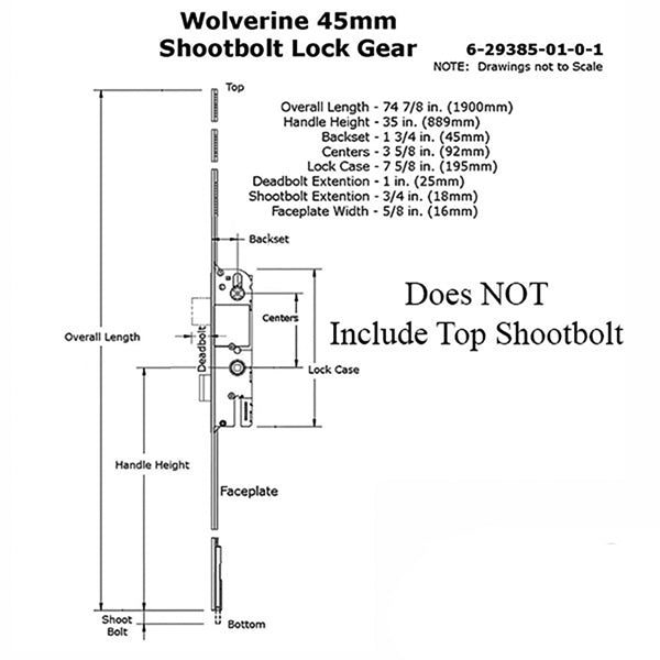 Wolverine Active 45/92 New Breed Shootbolt Door Lock- Silver Ferguard - Wolverine Active 45/92 New Breed Shootbolt Door Lock- Silver Ferguard