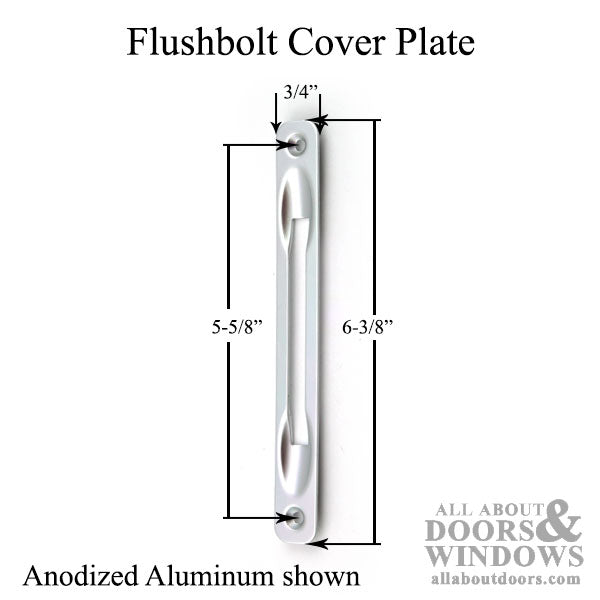 Cover Plate for Flushbolt - Anodized Aluminum - Cover Plate for Flushbolt - Anodized Aluminum