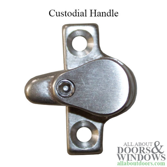 Custodial handle white bronze