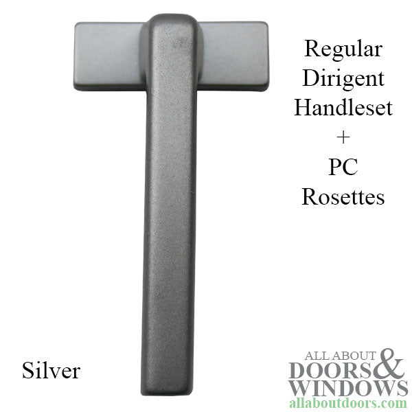 Dirigent Handle Set with PC Rosettes - Interior/Exterior - Dirigent Handle Set with PC Rosettes - Interior/Exterior