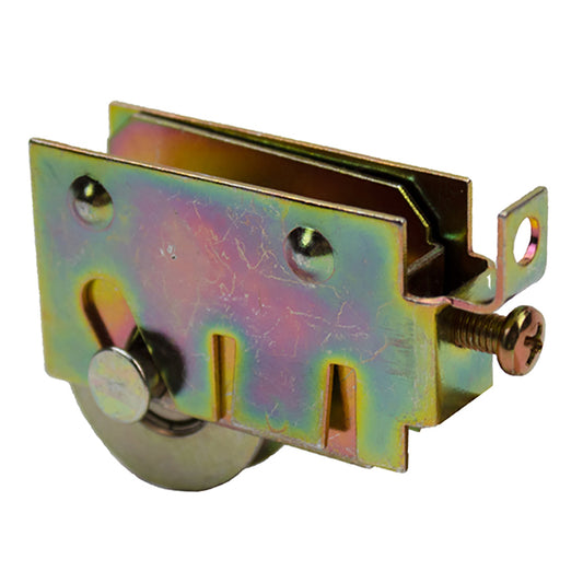 Rylock Sliding Door Roller With Steel Adjustable F Tab Housing With 1.25 Inch Steel Wheels