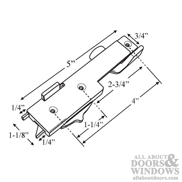 Tilt Latch Sash Lock Combo Unit, Double-Hung Vinyl Windows - Tilt Latch Sash Lock Combo Unit, Double-Hung Vinyl Windows