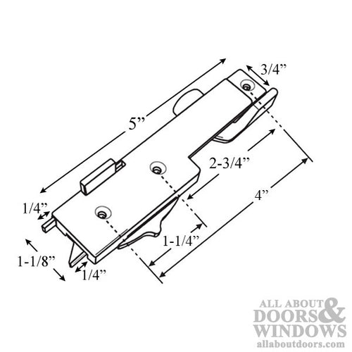 Tilt Latch Sash Lock Combo Unit, Double-Hung Vinyl Windows - Tilt Latch Sash Lock Combo Unit, Double-Hung Vinyl Windows