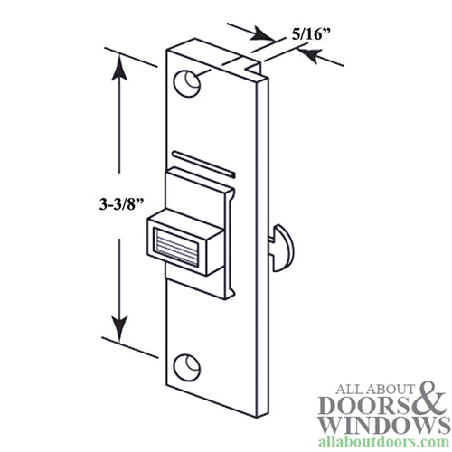 Non-Handed Latch with Steel Hook for Sliding Screen Door Black Finish - Non-Handed Latch with Steel Hook for Sliding Screen Door Black Finish