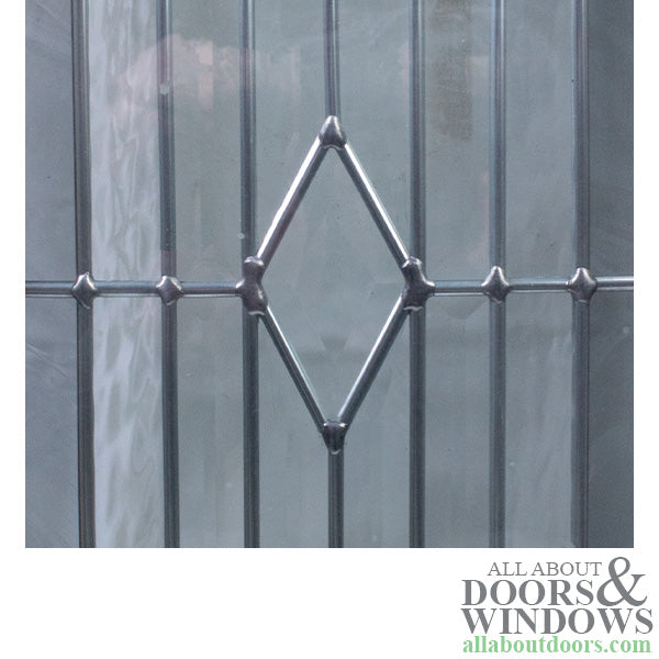 Rectangular Leaded Glass Door Lite 12-1/8