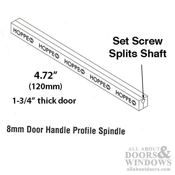 Spindle, 120mm for HLS 9000, 1-3/4