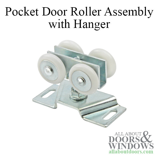 Pocket Door Hanger 4 Nylon Wheels 7/8 Inch Diameter - Pocket Door Hanger 4 Nylon Wheels 7/8 Inch Diameter