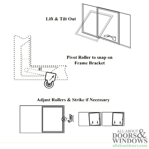 Roller Assembly with 1 Inch Nylon Wheel for Sliding Screen Door - Roller Assembly with 1 Inch Nylon Wheel for Sliding Screen Door