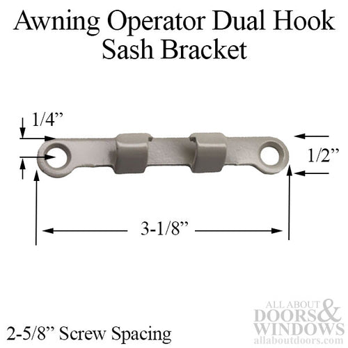 Sash Hook Bracket for Dual Arm Awning Operator, Truth 20008 - Sash Hook Bracket for Dual Arm Awning Operator, Truth 20008