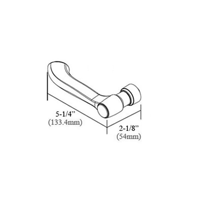 Blemished Andersen Albany Series Lever Handle, Right - Black - Blemished Andersen Albany Series Lever Handle, Right - Black