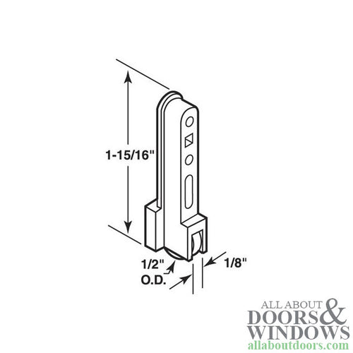 Roller Assembly (Flat) - Sliding Windows, Vertical Rail - Nylon - Roller Assembly (Flat) - Sliding Windows, Vertical Rail - Nylon