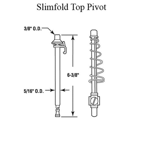 Slimfold Pivot Rod Assembly, Metal Bi-fold door - Slimfold Pivot Rod Assembly, Metal Bi-fold door