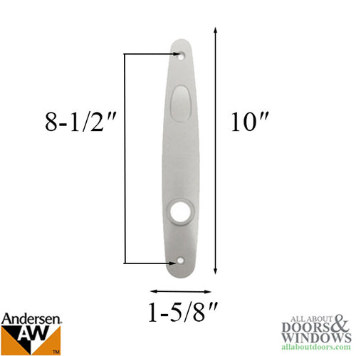 Exterior/Interior Escutcheon Plate - Tribeca Passive Handle Set - White - Exterior/Interior Escutcheon Plate - Tribeca Passive Handle Set - White