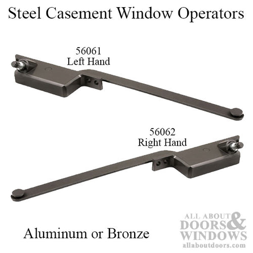 Casement Window Operator, 9'' arm, Right Hand, Square Body, Steel Casement - Choose Color - Casement Window Operator, 9'' arm, Right Hand, Square Body, Steel Casement - Choose Color