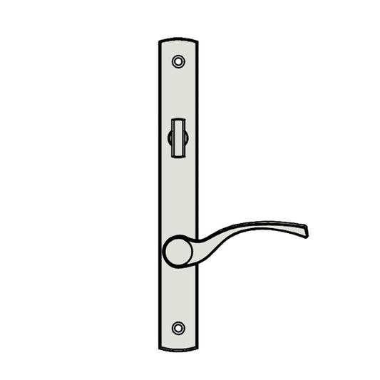 Truth Sentry Lock Handle Set, Transitional, Painted over Zinc- White