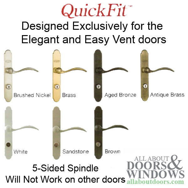 Larson QuickFit 5 Sided Spindle Mortise Lock Body NO Trim Choose Color - Larson QuickFit 5 Sided Spindle Mortise Lock Body NO Trim Choose Color