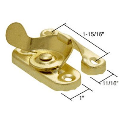 Sash / Cam Lock - Wood Sash Hardware, Stamped Steel - Polished Brass - Sash / Cam Lock - Wood Sash Hardware, Stamped Steel - Polished Brass