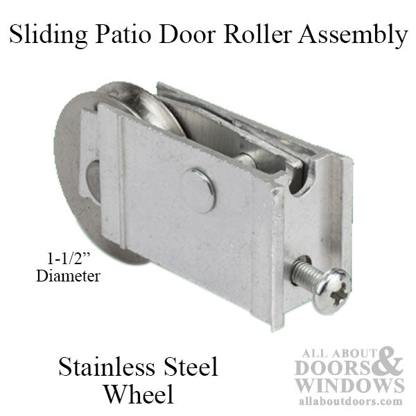 Sliding Door Roller With Open Back Housing 1.5 Inch Steel Wheel With Adjustable Aluminum Housing - Sliding Door Roller With Open Back Housing 1.5 Inch Steel Wheel With Adjustable Aluminum Housing