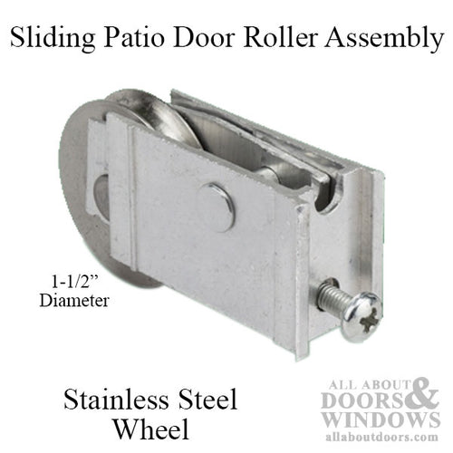 Sliding Door Roller With Open Back Housing 1.5 Inch Steel Wheel With Adjustable Aluminum Housing - Sliding Door Roller With Open Back Housing 1.5 Inch Steel Wheel With Adjustable Aluminum Housing