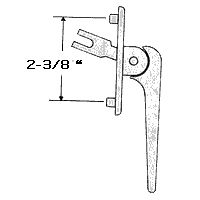 Casement Window Locking Handle with fork - White - Casement Window Locking Handle with fork - White