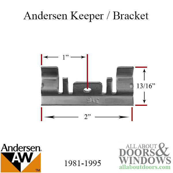 Andersen Standard Duty Perma-Shield Awning Window Keeper/Bracket - Andersen Standard Duty Perma-Shield Awning Window Keeper/Bracket