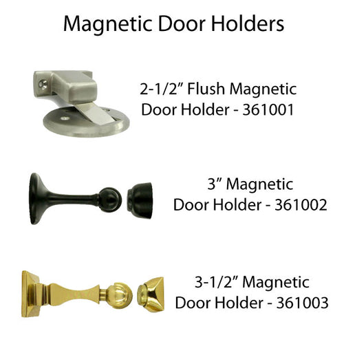 3'' Magnetic Door Holder Round Base - Choose Finish - 3'' Magnetic Door Holder Round Base - Choose Finish