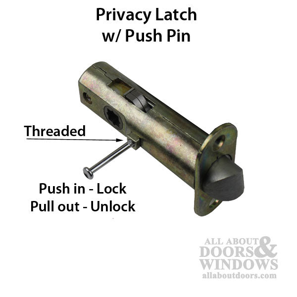 Privacy Spring Latch, 2-3/8 Backset, 8mm Hub - Privacy Spring Latch, 2-3/8 Backset, 8mm Hub