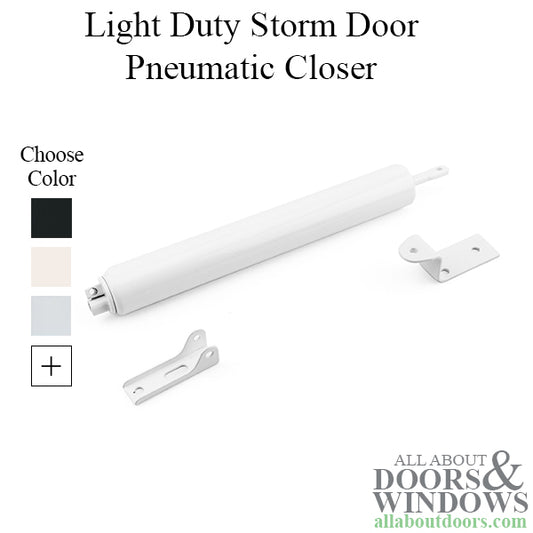 Storm Door Closer Light Duty Pneumatic 1-¼ Inch x 9 Inch Adjustable