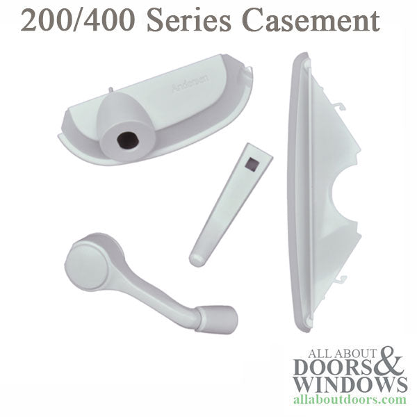 Andersen Improved Casement Window Handle For  200 400 Series Windows Hardware Pack Folding Opener Traditional White - Andersen Improved Casement Window Handle For  200 400 Series Windows Hardware Pack Folding Opener Traditional White