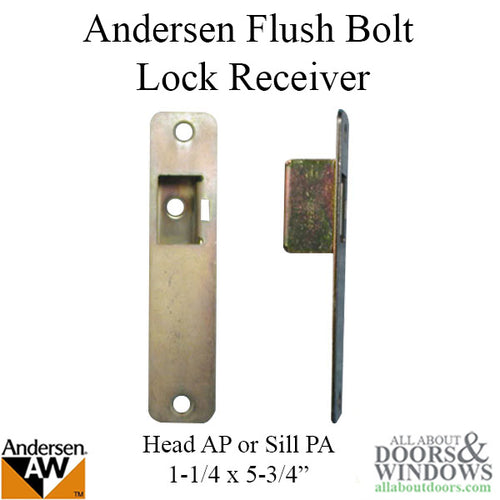 Andersen Receiver Flush Bolt Head For Andersen Inswing Frenchwood Hinged Doors - Andersen Receiver Flush Bolt Head For Andersen Inswing Frenchwood Hinged Doors