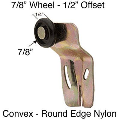 7/8 wheel, 1/2 Offset - Cox Back Closet door roller