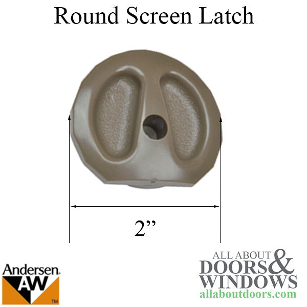 Andersen Round Screen Latch - Stone - Andersen Round Screen Latch - Stone