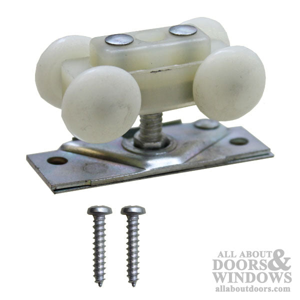 4 Wheel Closet Door Roller with 5/8 Inch Wheels - 4 Wheel Closet Door Roller with 5/8 Inch Wheels