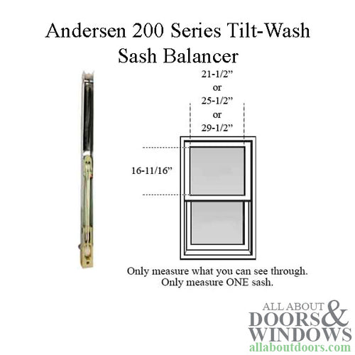 Andersen 200 Series Tilt-Wash Double Hung Sash Balancer - M636 - Andersen 200 Series Tilt-Wash Double Hung Sash Balancer - M636