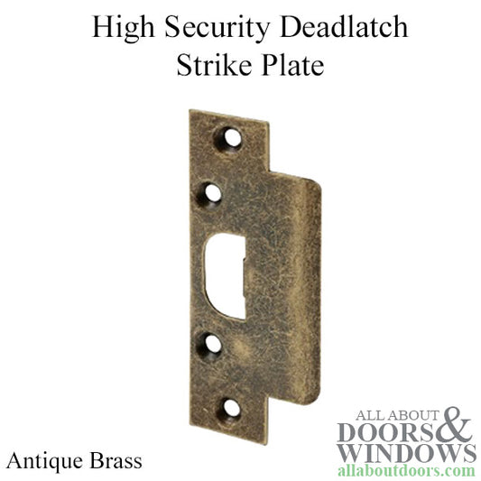 Strike, Deadlatch High Security, 4-1/8 inch (Antique Brass)