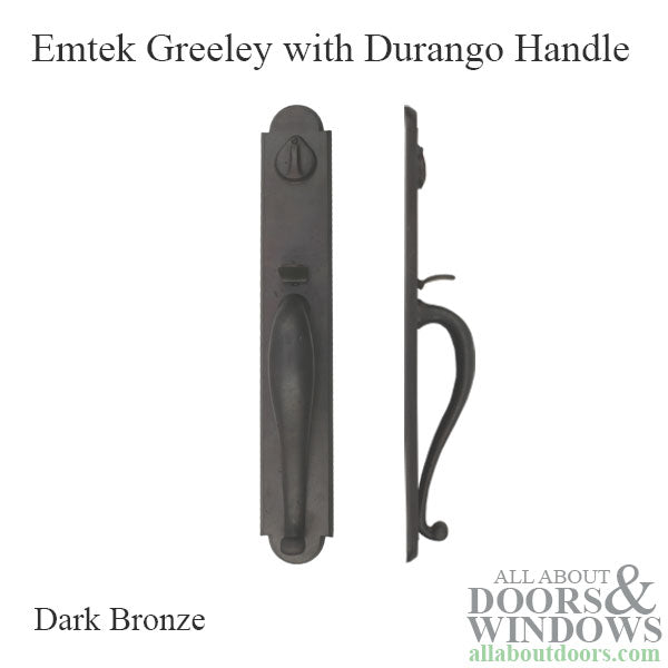Emtek Greeley Full Length Dummy Handleset in Dark Bronze - Emtek Greeley Full Length Dummy Handleset in Dark Bronze