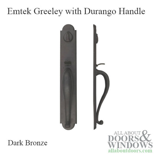 Emtek Greeley Full Length Dummy Handleset in Dark Bronze - Emtek Greeley Full Length Dummy Handleset in Dark Bronze