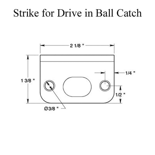 Strike Plate for Drive-In Ball Catch - Strike Plate for Drive-In Ball Catch